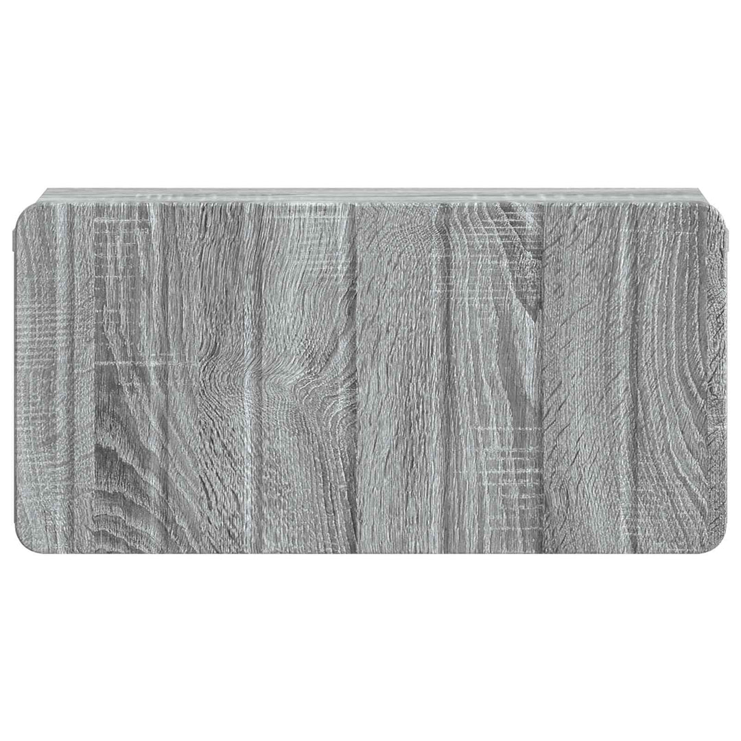 Væghængt Natbord 2 pcs Grå sonoma-eg 49 x 34,5 x 24 cm
