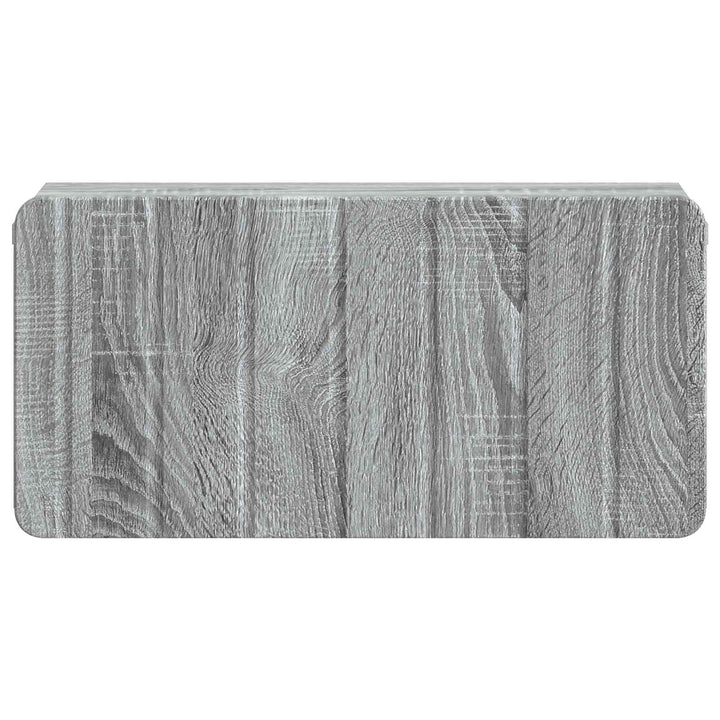 Væghængt Natbord 2 pcs Grå sonoma-eg 49 x 34,5 x 24 cm