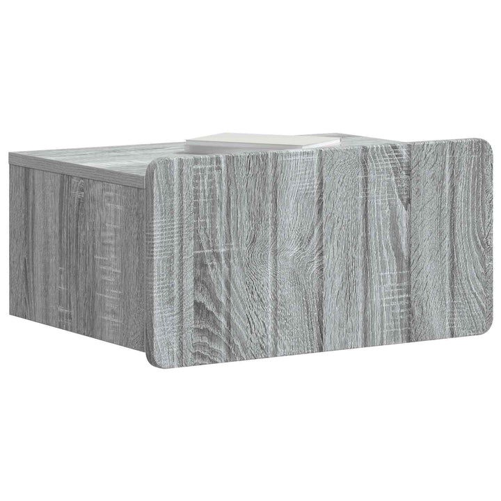 Væghængt Natbord 2 pcs Grå sonoma-eg 49 x 34,5 x 24 cm