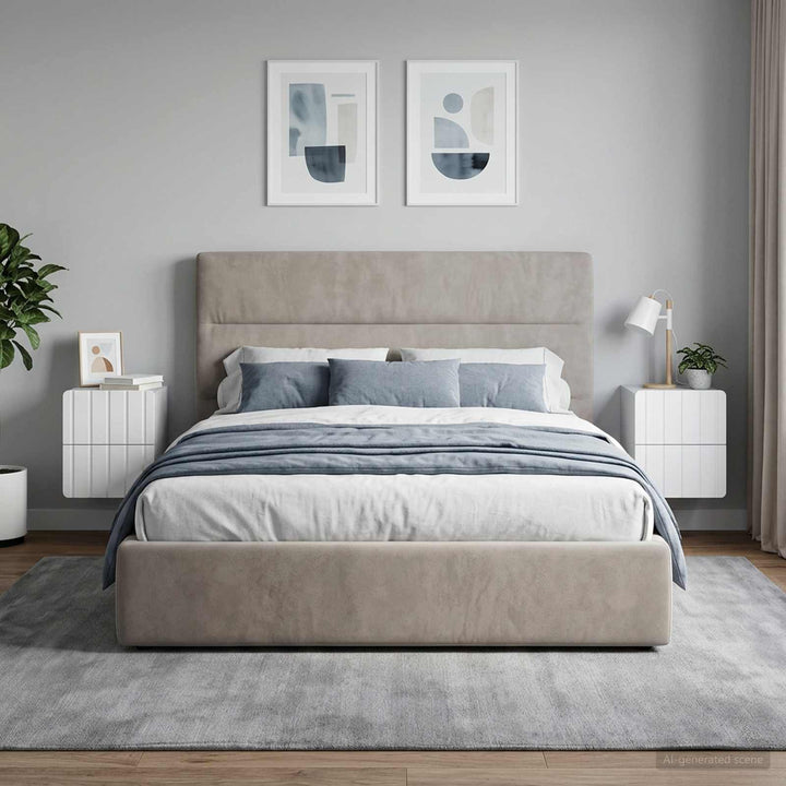 Væghængt Natbord 2 pcs Hvid 33 x 34,5 x 43 cm Konstrueret træ