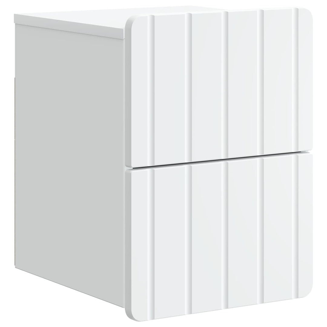 Væghængt Natbord 2 pcs Hvid 33 x 34,5 x 43 cm Konstrueret træ