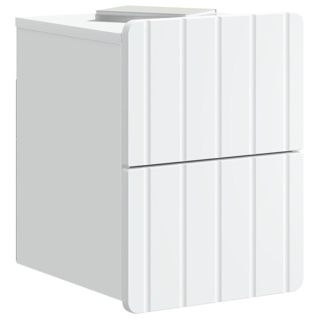 Væghængt Natbord 2 pcs Hvid 33 x 34,5 x 43 cm Konstrueret træ
