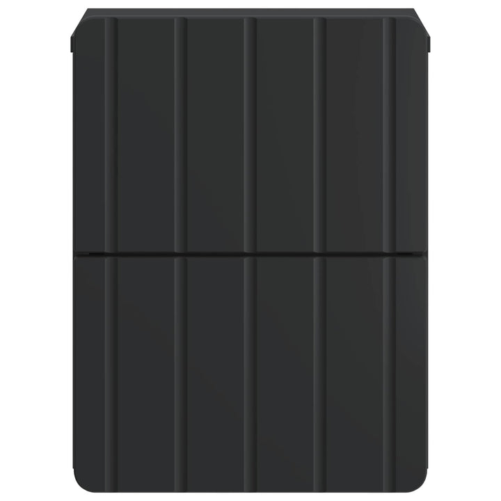 Væghængt Natbord 2 pcs Sort 33 x 34,5 x 43 cm Konstrueret træ