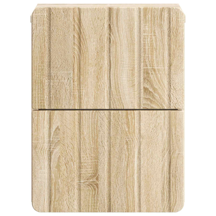Væghængt Natbord Sonoma-eg 33 x 34,5 x 43 cm Konstrueret træ
