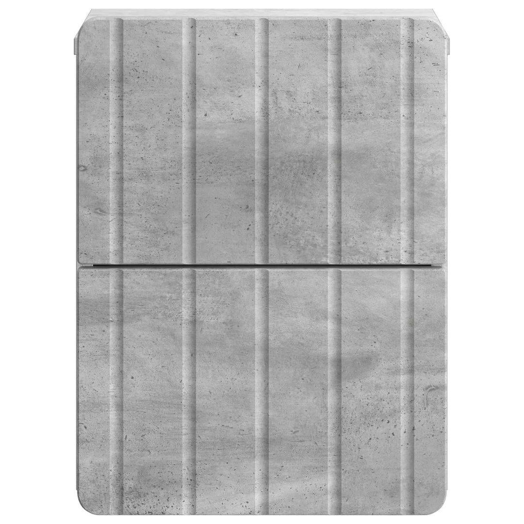 Væghængt Natbord Betongrå 33 x 34,5 x 43 cm Konstrueret træ