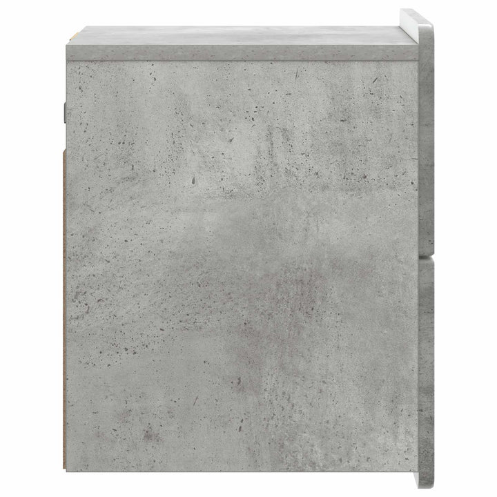 Væghængt Natbord Betongrå 33 x 34,5 x 43 cm Konstrueret træ