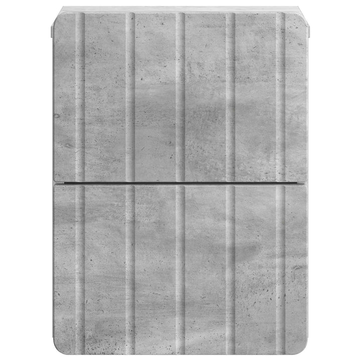 Væghængt Natbord med skuffe 2 pcs Betongrå 33 x 34,5 x 43 cm