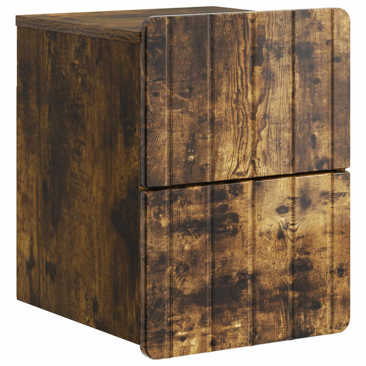 Væghængt Natbord Røget eg 33 x 34,5 x 43 cm Konstrueret træ