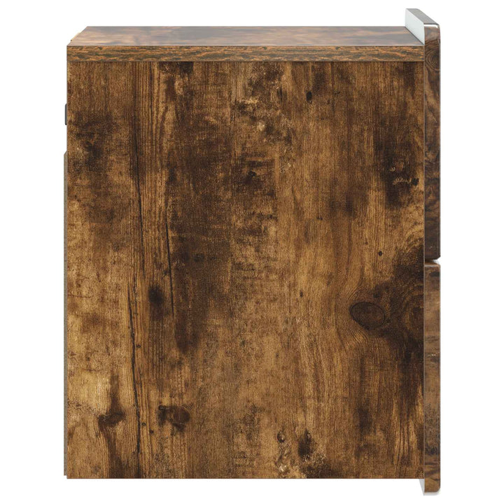 Væghængt Natbord Røget eg 33 x 34,5 x 43 cm Konstrueret træ