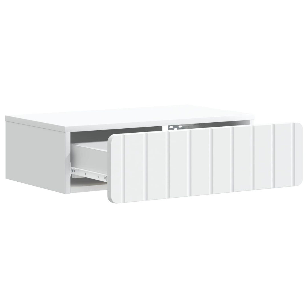 Væghængt Sideskab Hvid 59 x 34,5 x 17 cm Konstrueret træ