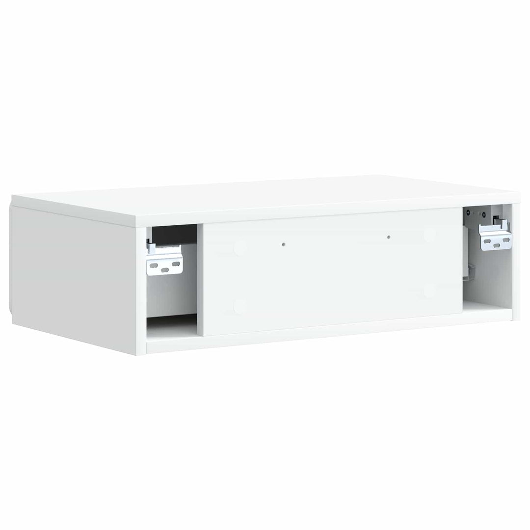 Væghængt Sideskab Hvid 59 x 34,5 x 17 cm Konstrueret træ