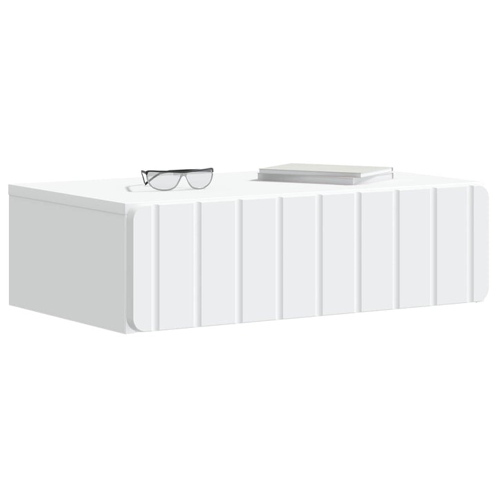 Væghængt Sideskab Hvid 59 x 34,5 x 17 cm Konstrueret træ
