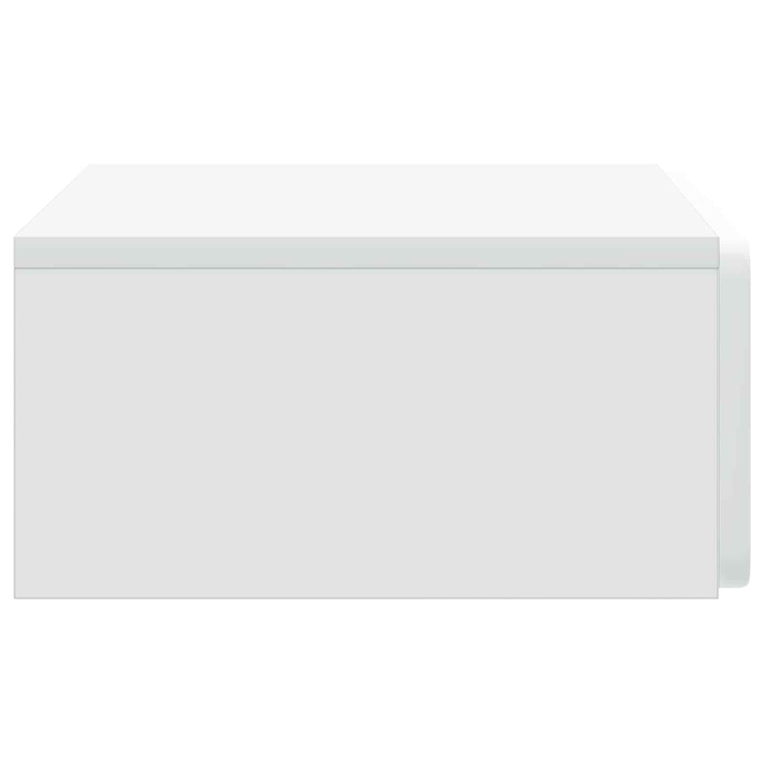 Væghængt Sideskab Hvid 59 x 34,5 x 17 cm Konstrueret træ
