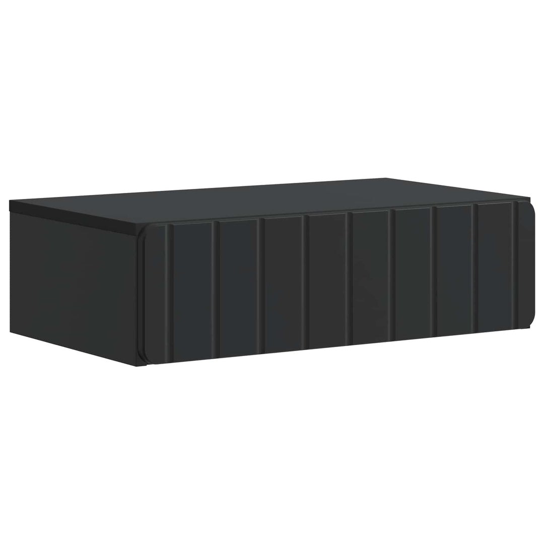 Væghængt Sideskab Sort 59 x 34,5 x 17 cm Konstrueret træ
