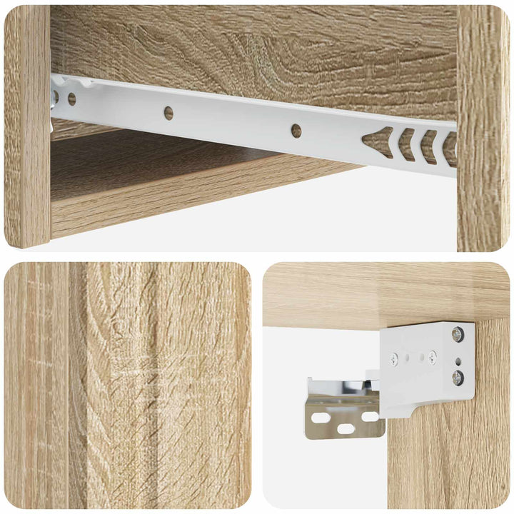 Væghængt Sideskab Sonoma-eg 59 x 34,5 x 17 cm Konstrueret træ