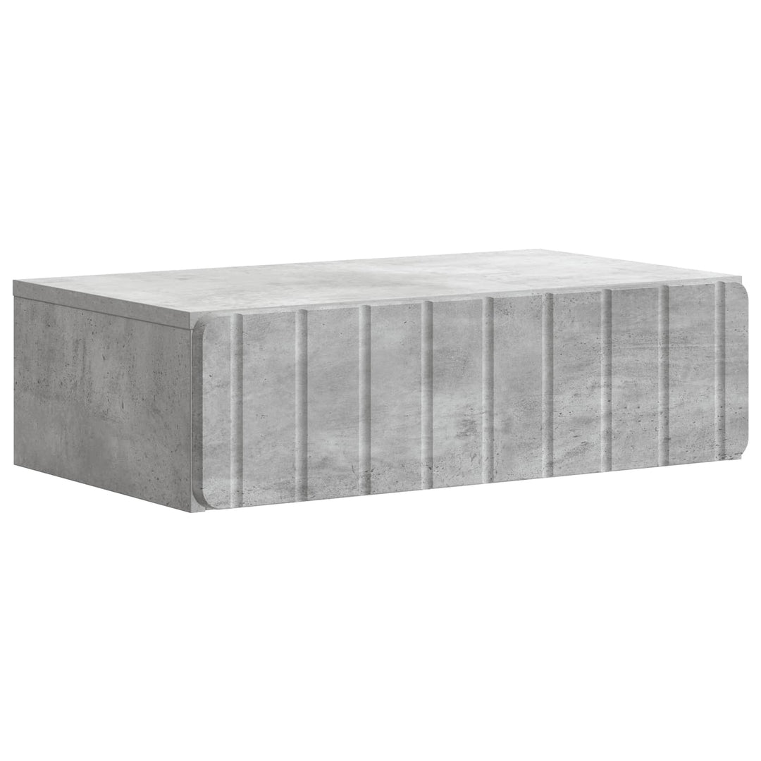 Væghængt Sideskab Betongrå 59 x 34,5 x 17 cm Konstrueret træ