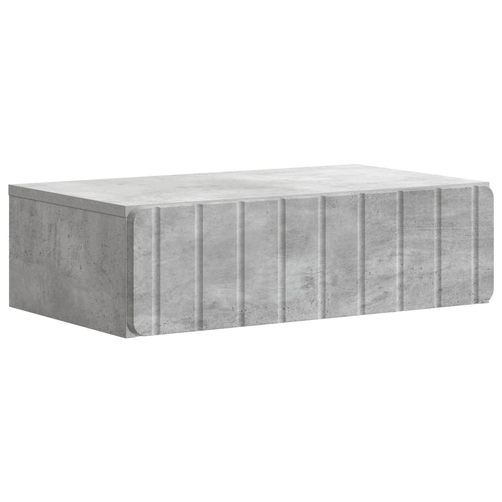 Væghængt Sideskab Betongrå 59 x 34,5 x 17 cm Konstrueret træ