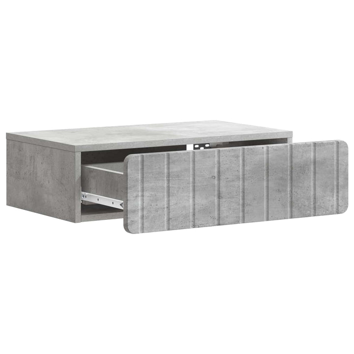 Væghængt Sideskab Betongrå 59 x 34,5 x 17 cm Konstrueret træ