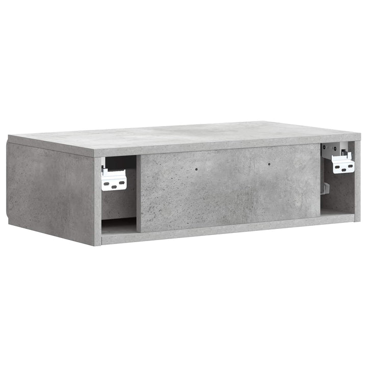Væghængt Sideskab Betongrå 59 x 34,5 x 17 cm Konstrueret træ