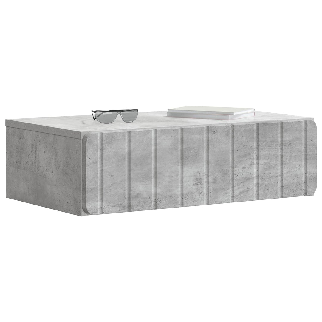 Væghængt Sideskab Betongrå 59 x 34,5 x 17 cm Konstrueret træ
