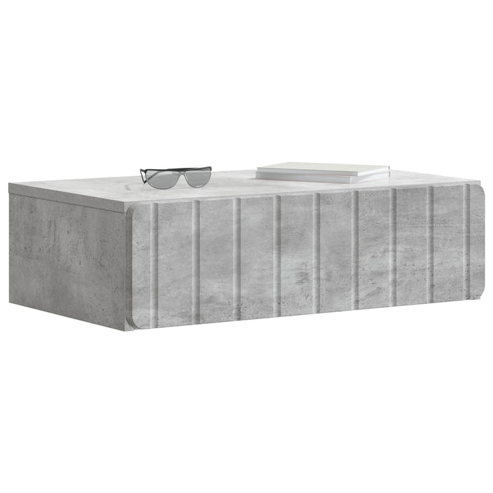 Væghængt Sideskab Betongrå 59 x 34,5 x 17 cm Konstrueret træ