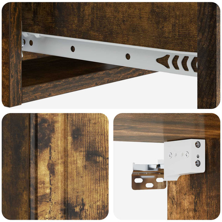 Væghængt Sideskab Røget eg 59 x 34,5 x 17 cm Konstrueret træ