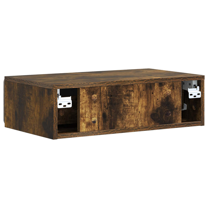 Væghængt Sideskab Røget eg 59 x 34,5 x 17 cm Konstrueret træ