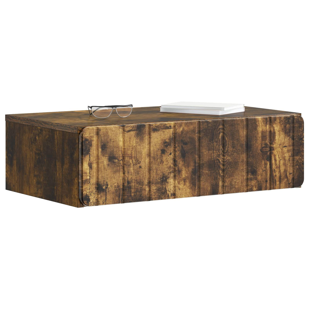 Væghængt Sideskab Røget eg 59 x 34,5 x 17 cm Konstrueret træ