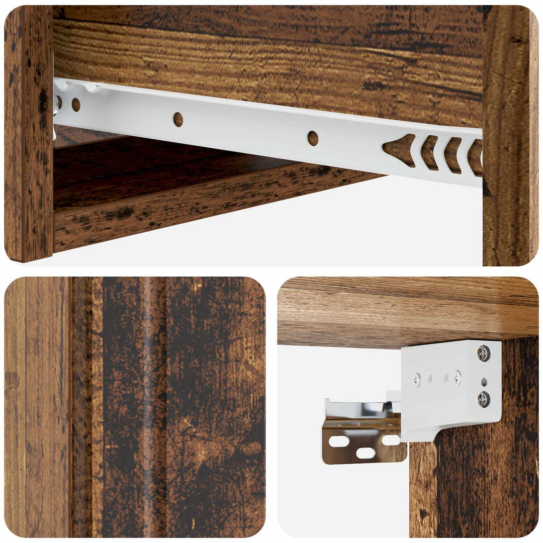 Væghængt Sideskab Gammelt træ 59 x 34,5 x 17 cm Konstrueret træ