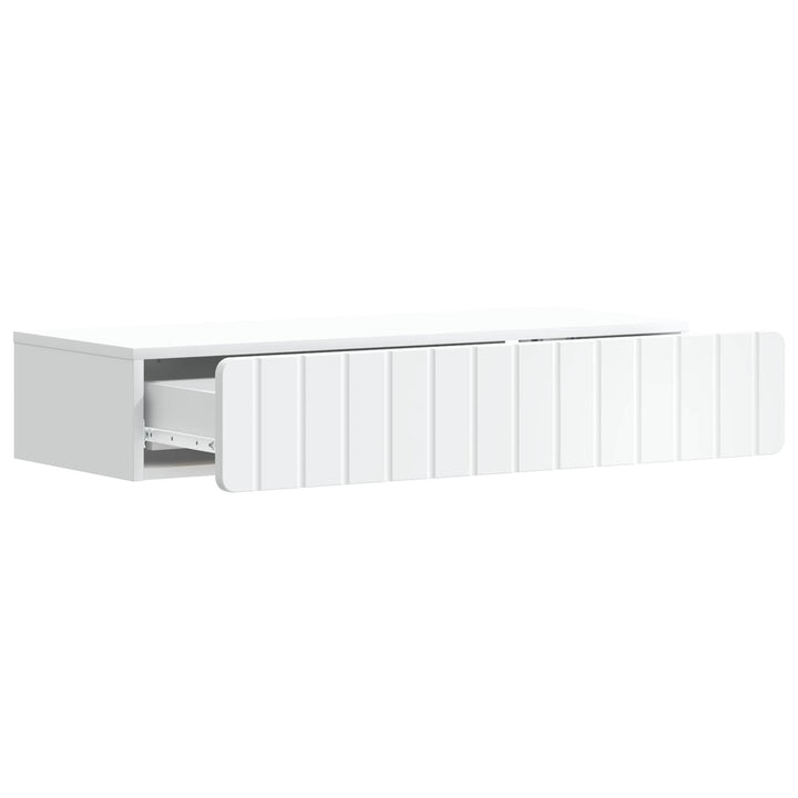 Væghængt Sideskab Hvid 87,5 x 34,5 x 17 cm Konstrueret træ