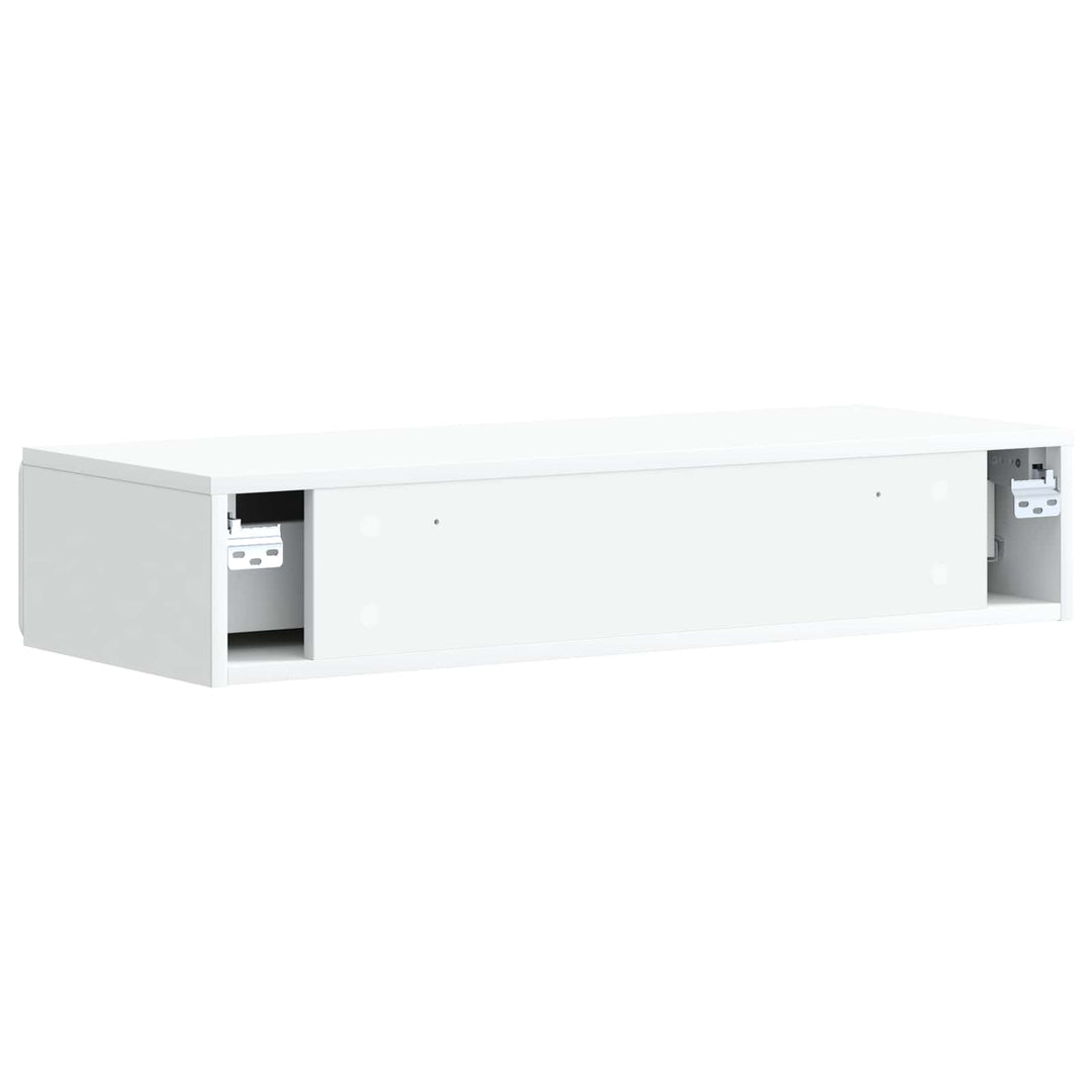Væghængt Sideskab Hvid 87,5 x 34,5 x 17 cm Konstrueret træ