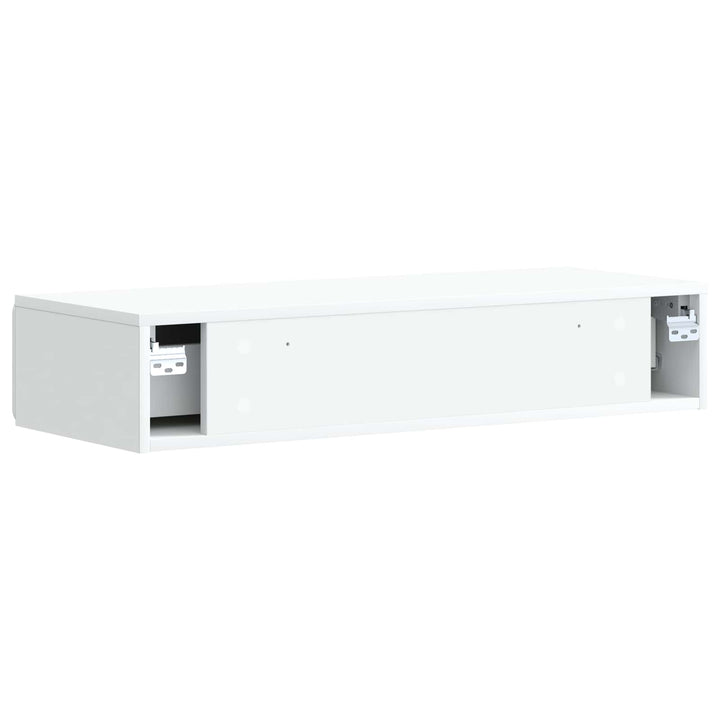 Væghængt Sideskab Hvid 87,5 x 34,5 x 17 cm Konstrueret træ