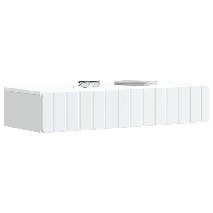 Væghængt Sideskab Hvid 87,5 x 34,5 x 17 cm Konstrueret træ