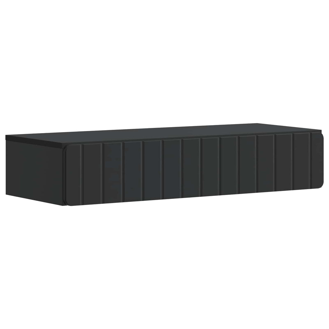 Væghængt Sideskab Sort 87,5 x 34,5 x 17 cm Konstrueret træ