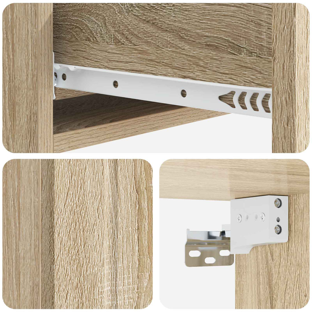 Væghængt Sideskab Sonoma-eg 87,5 x 34,5 x 17 cm Konstrueret træ