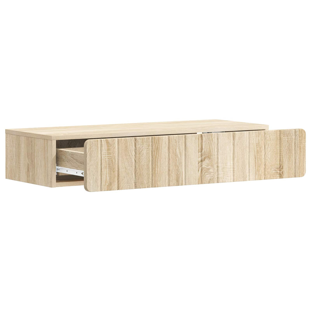 Væghængt Sideskab Sonoma-eg 87,5 x 34,5 x 17 cm Konstrueret træ