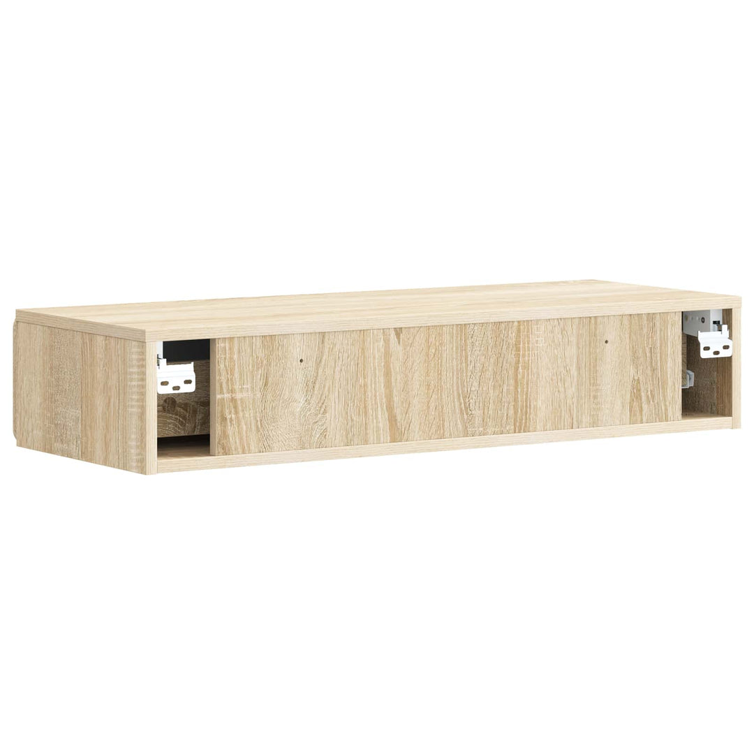 Væghængt Sideskab Sonoma-eg 87,5 x 34,5 x 17 cm Konstrueret træ