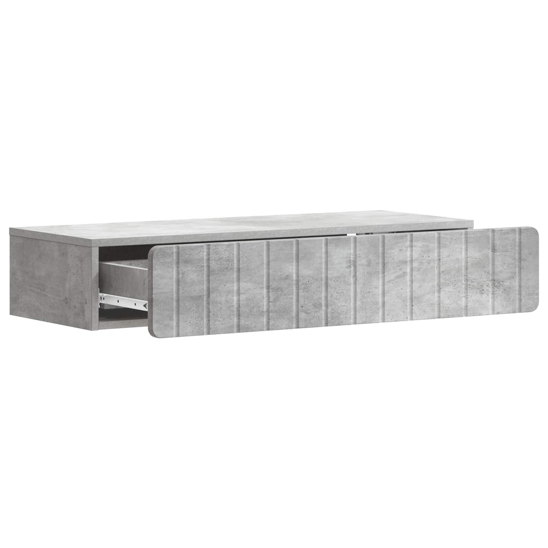 Væghængt Sideskab Betongrå 87,5 x 34,5 x 17 cm Konstrueret træ