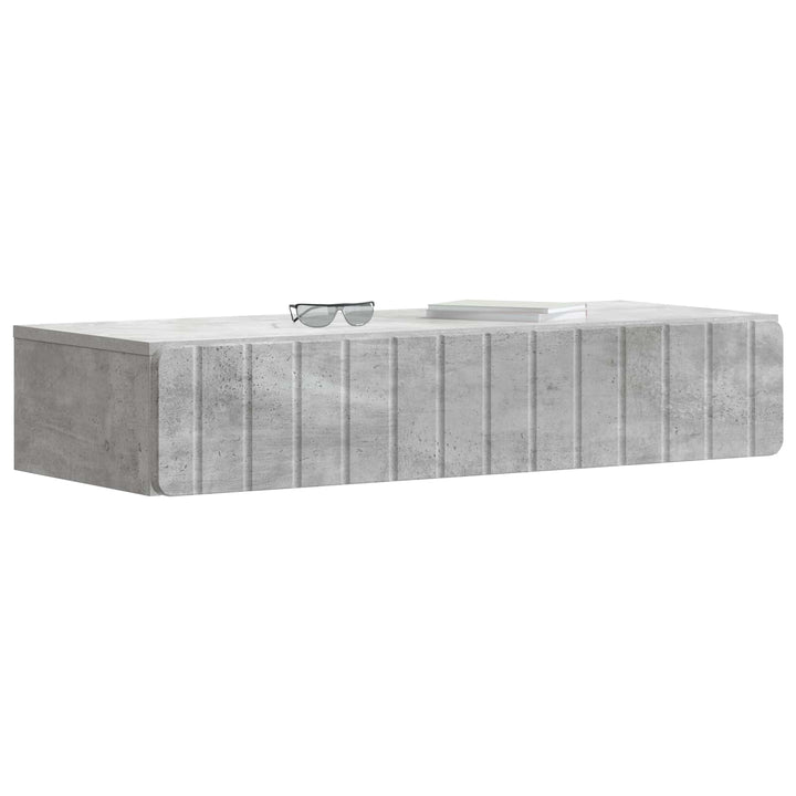 Væghængt Sideskab Betongrå 87,5 x 34,5 x 17 cm Konstrueret træ