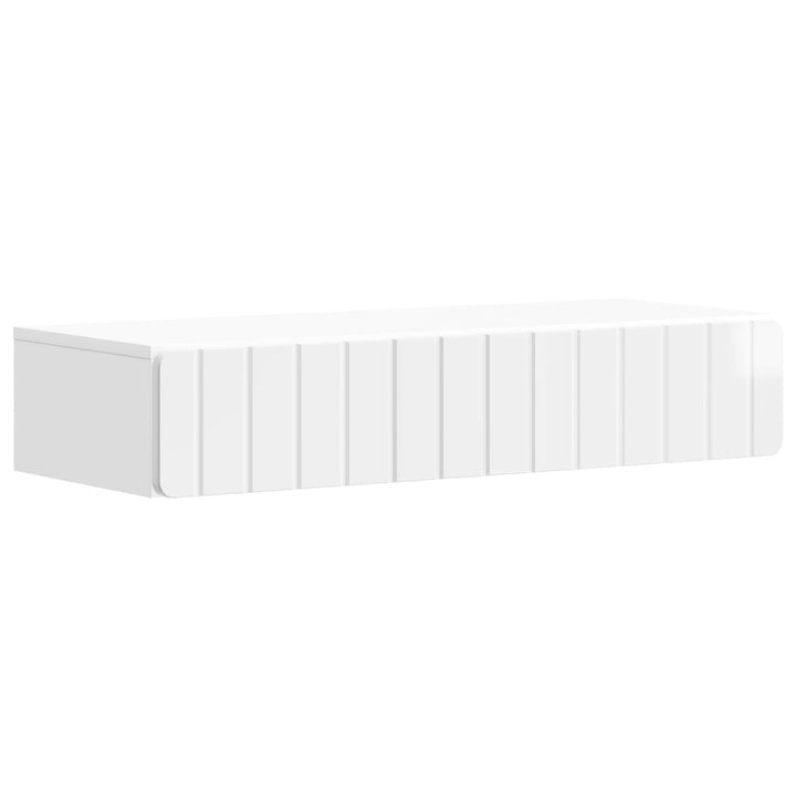 Væghængt Sideskab Hvid højglans 87,5 x 34,5 x 17 cm