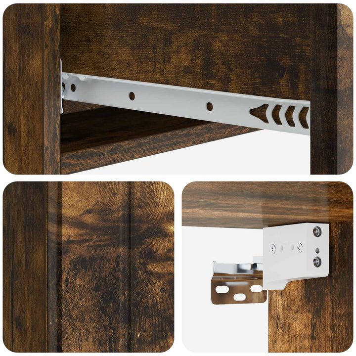 Væghængt Sideskab Røget eg 87,5 x 34,5 x 17 cm Konstrueret træ