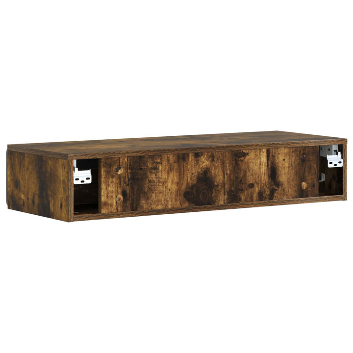 Væghængt Sideskab Røget eg 87,5 x 34,5 x 17 cm Konstrueret træ