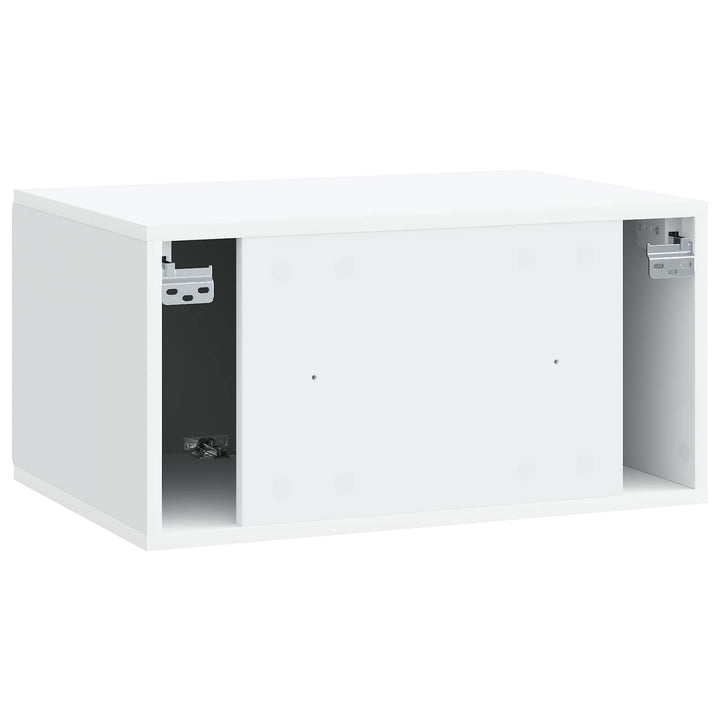 Væghængt TV-skab 59,5 x 41 x 30 cm Hvid Konstrueret træ