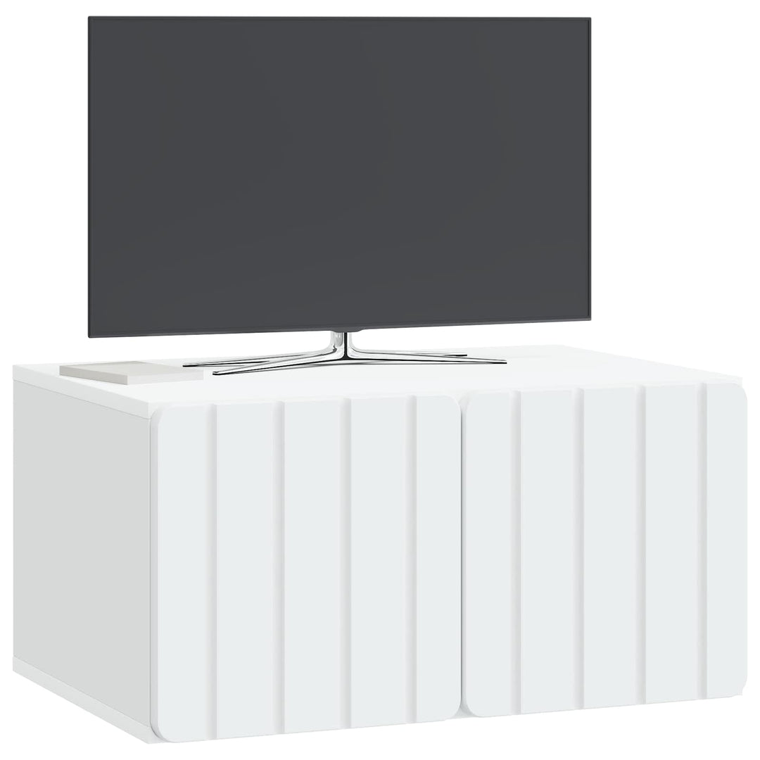 Væghængt TV-skab 59,5 x 41 x 30 cm Hvid Konstrueret træ