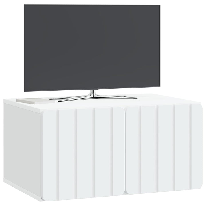 Væghængt TV-skab 59,5 x 41 x 30 cm Hvid Konstrueret træ