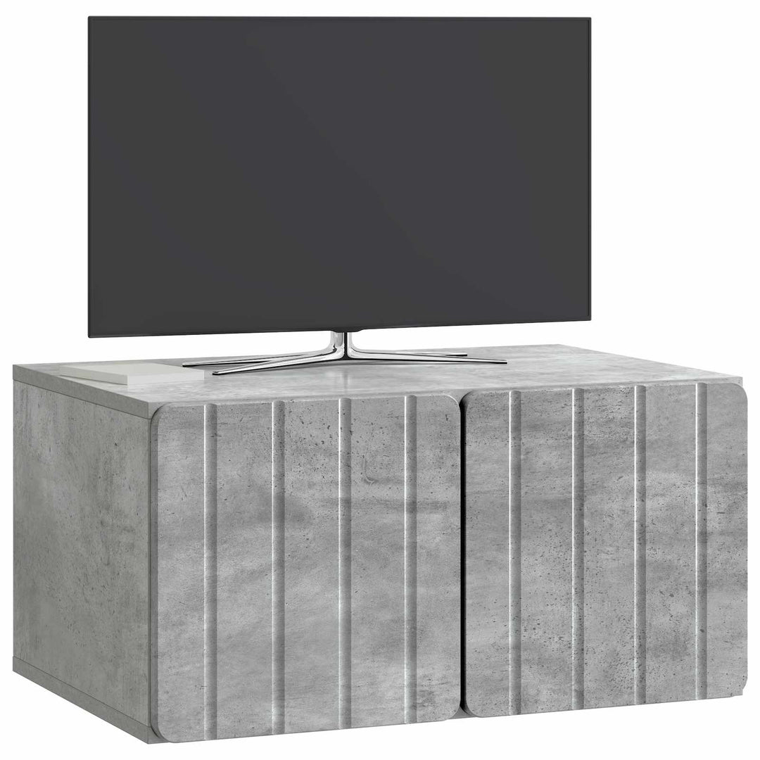 Væghængt TV-skab 59,5 x 41 x 30 cm Betongrå Konstrueret træ
