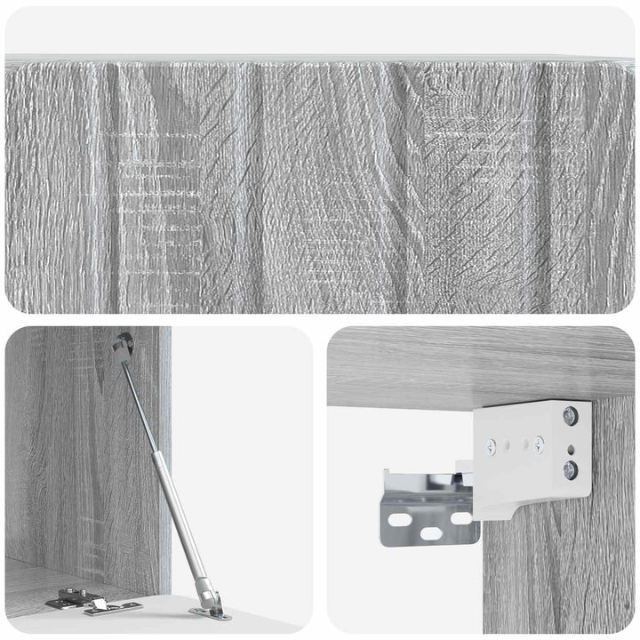 Væghængt TV-skab 59,5 x 41 x 30 cm Grå Sonoma Konstrueret træ