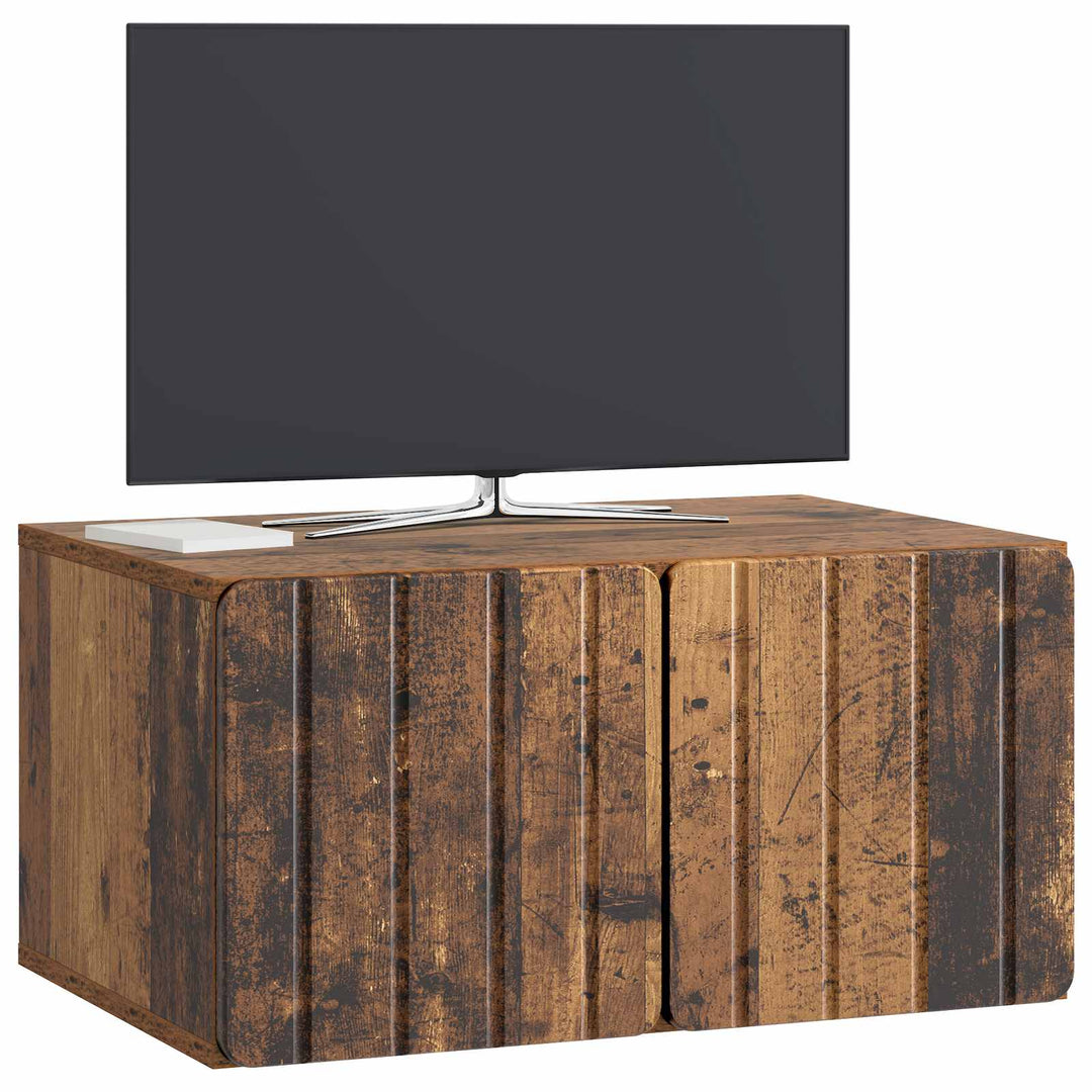 Væghængt TV-skab 59,5 x 41 x 30 cm Gammelt træ Konstrueret træ