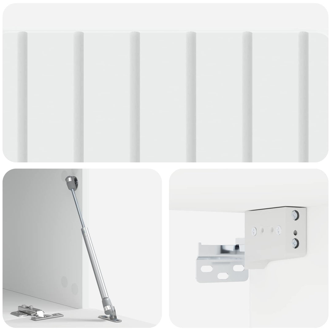 Væghængt TV-skab 78,5 x 41 x 30 cm Hvid Konstrueret træ