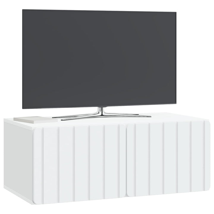 Væghængt TV-skab 78,5 x 41 x 30 cm Hvid Konstrueret træ